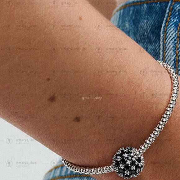 Pandora Sparkling Pavé Round Black Charm|Pendant - Picture 2 of 2